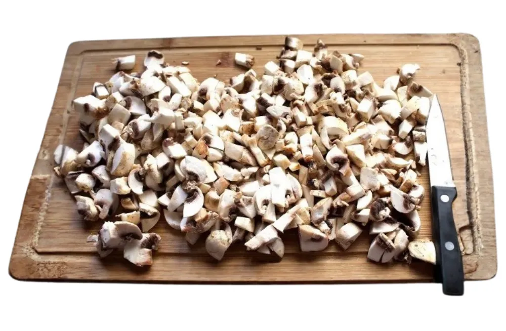 Chopped mushrooms