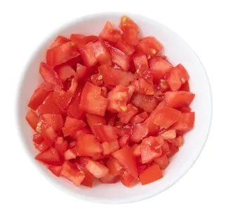 Finely chopped tomatoes